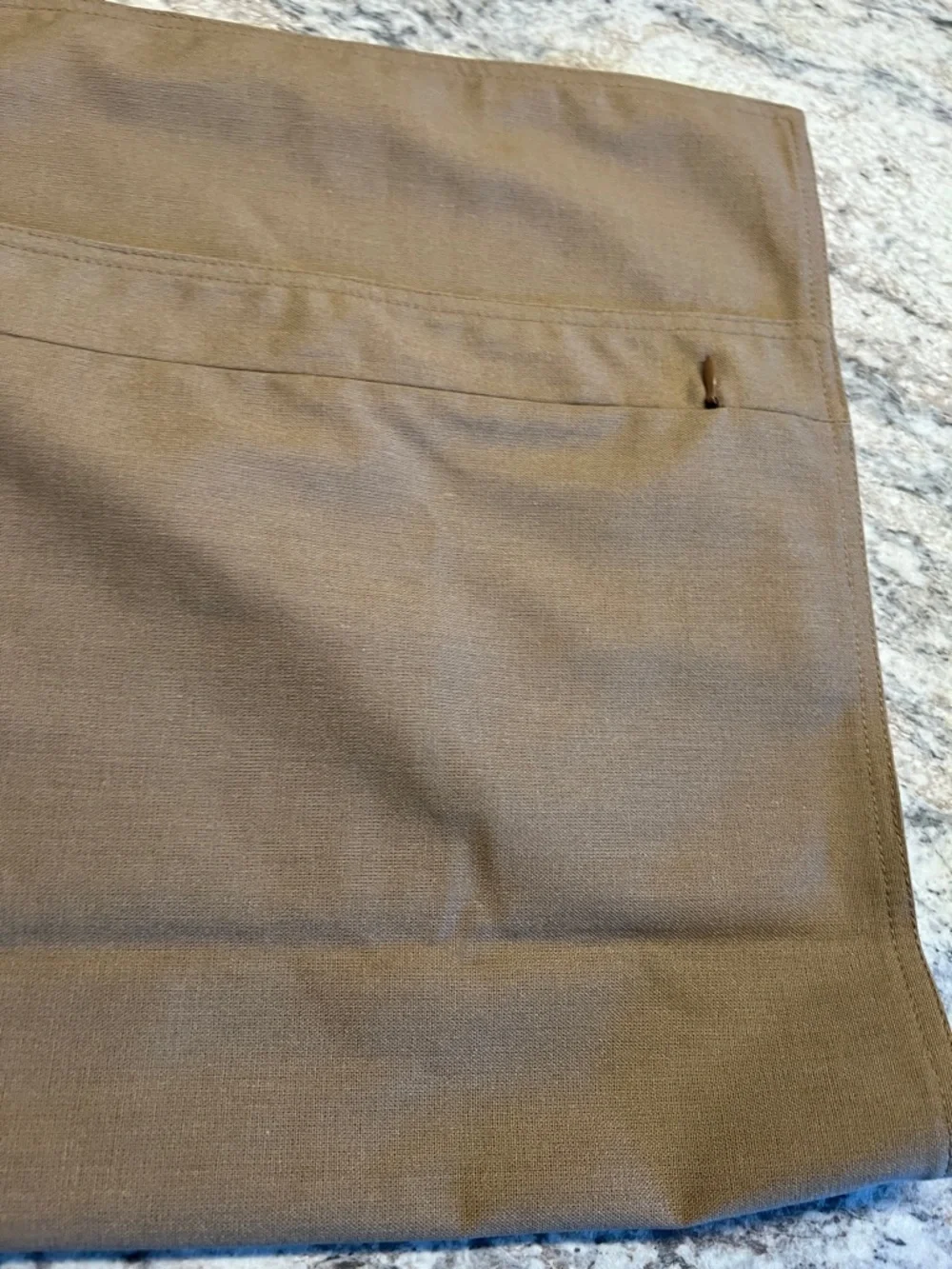 Jeanerlor Solid Brown Fabric Square 24 x 24 inch Pillow Case Cover NIP